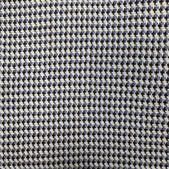 Johnston & Murphy Dress Shirt Sz L Blue Brown White Textured Button Up Flip Cuff - Picture 5 of 13